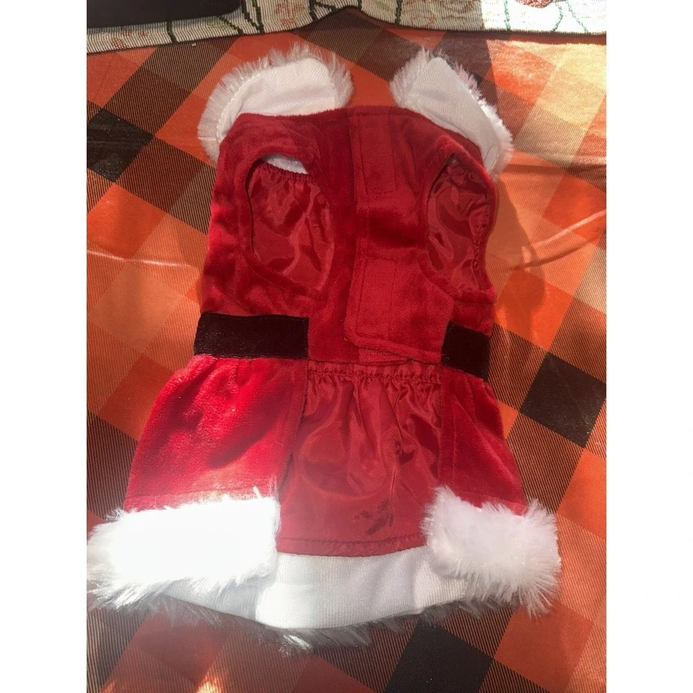 Sanat‎ Dress With Bow Dog Sweater Outfit Xs Faux Fur